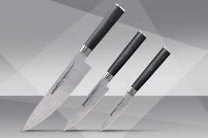 Набор из 3 ножей "Поварская тройка" Samura Mo-V SM-0220