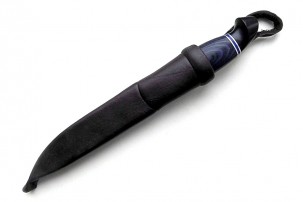 Нож финка Фиолет Никитин С.Н. сталь Д2, микарта, мельхиор NS0201 120 мм