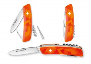 Складной нож Swiza C01 люцео, оранжевый 75 мм