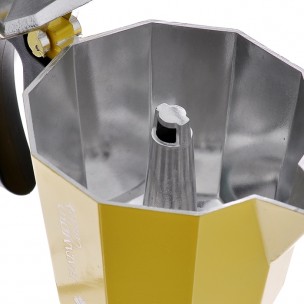 Кофеварка гейзерная Hatamoto Color YEL-6CUP на 6 кружек желтая