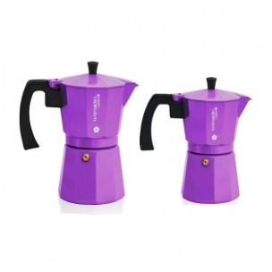 Кофеварка гейзерная Hatamoto Color PUR-9CUP на 9 кружек фиолетовая