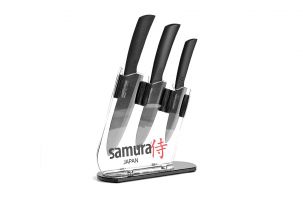 Набор из 3 керамических ножей и подставки Samura Eco-Ceramic SKC-001B