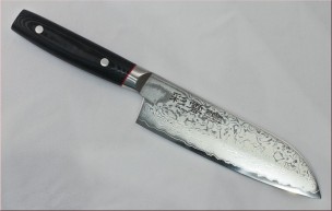 Нож Сантоку Kanetsugu Saiun Damascus 9003 170 мм
