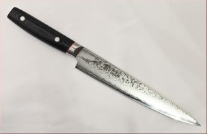 Нож для тонкой нарезки Kanetsugu Saiun Damascus 9009 210 мм