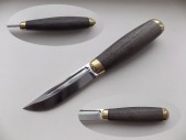 Нож Финка №8 Гусев Р.Н. сталь Х12МФ, мореный дуб, латунь ГР-ФТХ12 90 мм