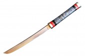 Нож Вакидзаси Чосон Никитин С.Н. сталь Д2, мельхиор, дерево NS0117 290 мм