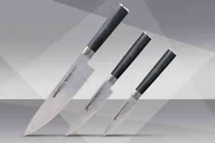 Набор из 3 ножей "Поварская тройка" Samura Mo-V SM-0230