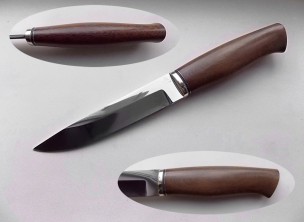 Нож охотничий Уверенный Гусев Р.Н. коричневая рукоять ГР-ТХ12 135 мм
