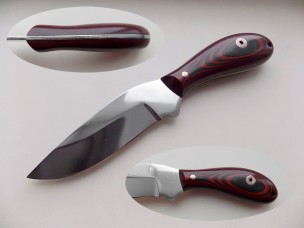 Нож охотничий Конопляный крыс Гусев Р.Н. красно-черная рукоять G10 ГР-ККХ12 120 мм