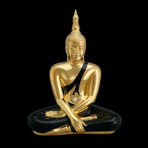 Статуэтка Buddha Dalai черный с золотом Ahura 470х270х620 мм S0968NOP