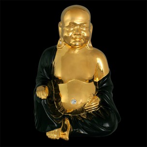 Статуэтка Bellly Buddha черный с золотом Ahura 320х290х410 мм S0681KB