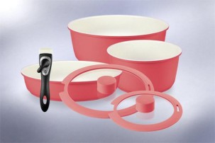Набор посуды для кухни 6 предметов Hatamoto Color SET-6RED-TW