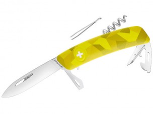 Складной нож Swiza C03 велор, желтый 75 мм