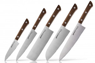 Набор из 5 кухонных ножей Samura Harakiri SHR-0250WO