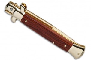 Стилет Stiletto Gold Cocobolo Wood Frank Beltrame S23CB-GLD 100 мм