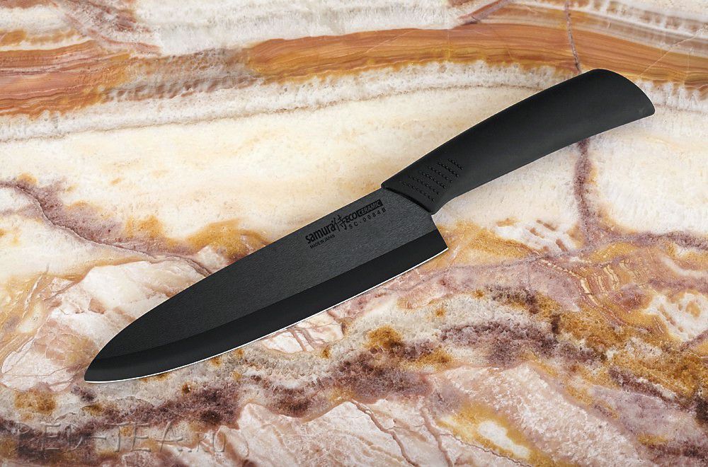 Керамические кухонные ножи купить. Кухонные ножи Самура керамические. Samura 0084. Керамический нож Самура. Нож керамический Samura.