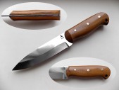 Нож охотничий Бушкрафтик Гусев Р.Н. коричневая рукоять ГР-БУХ12 110 мм