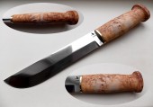 Нож охотничий Леука Гусев Р.Н. рукоять карельская береза ГР-ЛЕХ12 200 мм