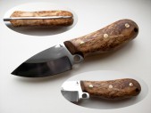Нож охотничий Чужое обличье Гусев Р.Н. рукоять карельская береза ГР-ЧОБХ12 80 мм