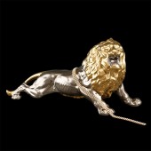 Статуэтка Лев на охоте золотой Ahura 560х200х290 мм SR1654C