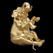 Статуэтка Сидящий Слон золотой Ahura 290х210х320 мм SR1495G