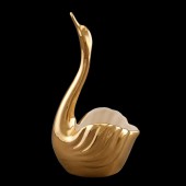 Чаша Лебедь золото слоновая кость M Ahura 210х190х400 мм D0187AOP