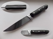 Нож охотничий Эдвард Гусев Р.Н. сталь Х12МФ, рукоять микарта черная ГР-ЭДХ12 123 мм