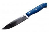 Нож охотничий Адекватный Щуренок Гусев Р.Н. сталь Х12МФ, синяя рукоять G10 ГР-АЩХ12 125 мм