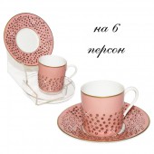 Кофейный набор на 6 персон Розовая леди Manufacture de Monaco 6T10SPL