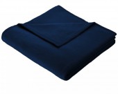 Плед Bocasa Cotton Pure двусторонний 150х200 мм темно-синий