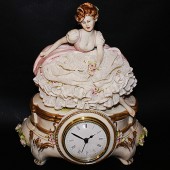 Часы Девушка с цветами Porcellane Principe 417PP