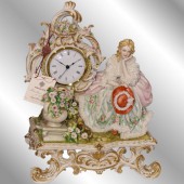 Часы Дама на скамье Porcellane Principe 400PP