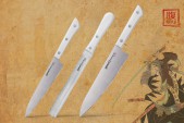 Набор из 3 кухонных ножей Samura Harakiri SHR-0230W