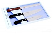 Набор из 3 ножей: сантоку, поварской и для замороженной пищи и костей Tojiro FG-82
