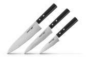 Набор из 3 кухонных ножей "Поварская тройка" Samura 67 SS67-0220
