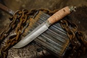 Нож охотничий Скорпион Дамаск Ножевой Двор ND007 173 мм