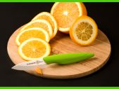 Нож для чистки овощей керамический Hatamoto Home HC070W-GRN зеленая рукоять