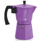 Кофеварка гейзерная Hatamoto Color PUR-9CUP на 9 кружек фиолетовая