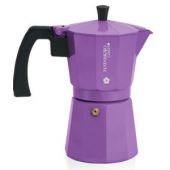 Кофеварка гейзерная Hatamoto Color PUR-6CUP на 6 кружек фиолетовая