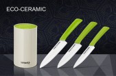 Набор из 3 керамических ножей и подставки Samura SKC-004G